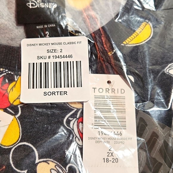 ❤️NWT VINTAGE TORRIID MICKEY MOUSE FLEECE SWEATSHIRT - DISNEY - PLUS SIZE 2X - Picture 5 of 9
